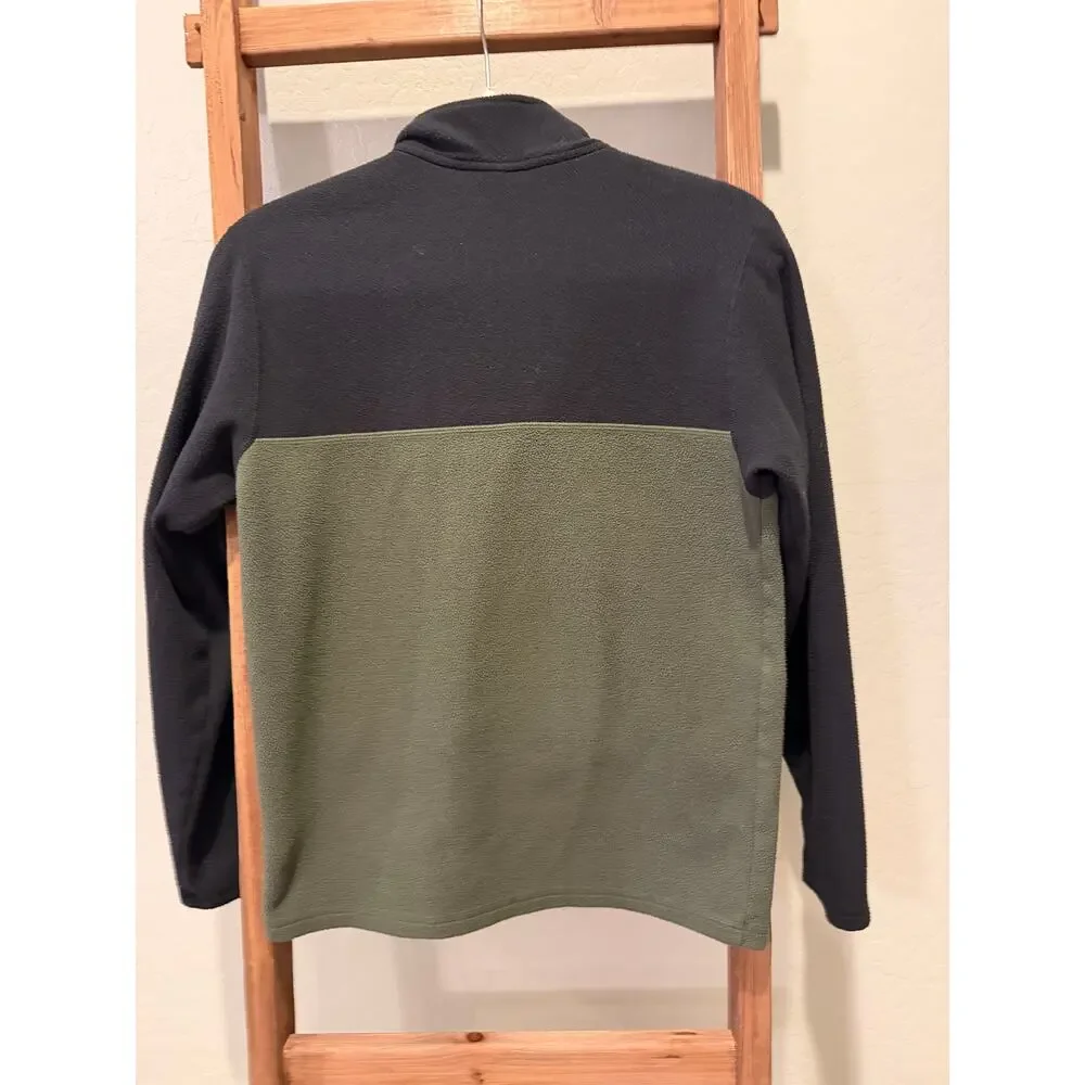 The North Face Glacier 1/4-Zip Fleece -color-blocked new army green and black- L - Picture 3 of 3